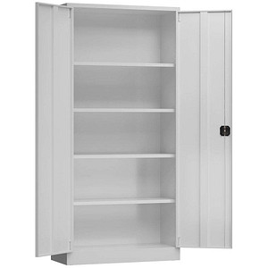 LÜLLMANN Stahlschrank ClassiX X-530350 lichtgrau 92,0 x 50,0 x 194,5 cm, aufgebaut