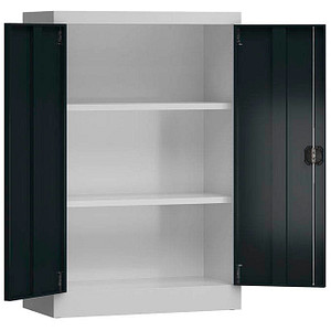 LÜLLMANN Stahlschrank ClassiX X-530298 anthrazit, lichtgrau 80,0 x 38,0 x 120,0 cm, aufgebaut