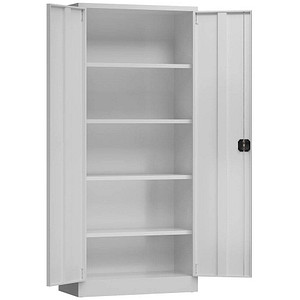 LÜLLMANN Stahlschrank ClassiX X-530330 lichtgrau 80,0 x 38,0 x 180,0 cm, aufgebaut