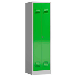 LÜLLMANN Spind ClassiX gelbgrün, lichtgrau X-510705, 1 Schließfach 50,0 x 50,0 x 180,0 cm