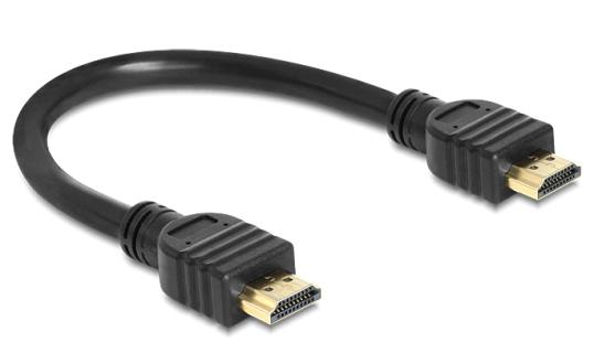Delock Kabel HDMI A-A St/St High Speed HDMI with Ethernet 25cm