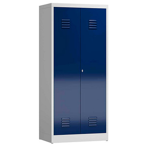 LÜLLMANN Spind ClassiX enzianblau, lichtgrau X-515711, 1 Schließfach 80,0 x 50,0 x 180,0 cm