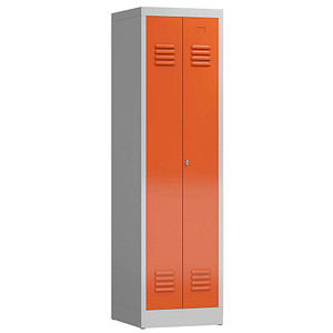 LÜLLMANN Spind ClassiX feuerrot, lichtgrau X-510404, 1 Schließfach 50,0 x 50,0 x 180,0 cm
