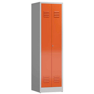 LÜLLMANN Spind ClassiX feuerrot, lichtgrau X-510704, 1 Schließfach 50,0 x 50,0 x 180,0 cm