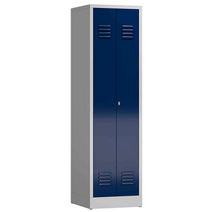 LÜLLMANN Spind ClassiX enzianblau, lichtgrau X-510701, 1 Schließfach 50,0 x 50,0 x 180,0 cm