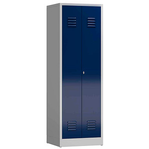 LÜLLMANN Spind ClassiX enzianblau, lichtgrau X-510711, 1 Schließfach 59,0 x 50,0 x 180,0 cm