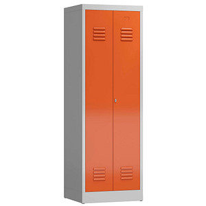 LÜLLMANN Spind ClassiX feuerrot, lichtgrau X-510424, 1 Schließfach 59,0 x 50,0 x 180,0 cm