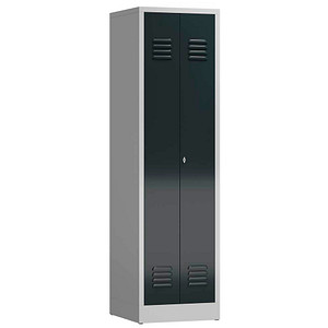 LÜLLMANN Spind ClassiX anthrazit, lichtgrau X-510708, 1 Schließfach 50,0 x 50,0 x 180,0 cm