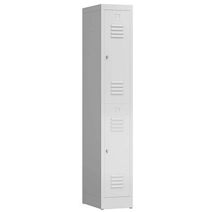 LÜLLMANN Spind ClassiX lichtgrau X-520210, 2 Schließfächer 31,0 x 50,0 x 180,0 cm