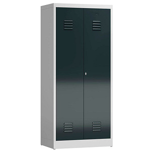 LÜLLMANN Spind ClassiX anthrazit, lichtgrau X-515428, 1 Schließfach 80,0 x 50,0 x 180,0 cm