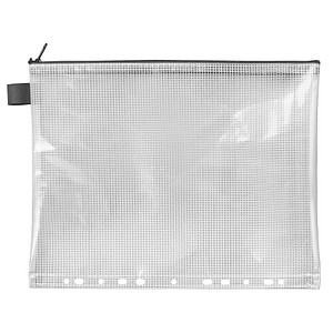 VELOFLEX Reißverschlussbeutel transparent/schwarz 0,26 mm, 1 St.