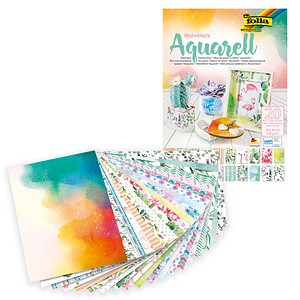 folia Motivblock "Aquarell", 240 x 340 mm, 20 Blatt