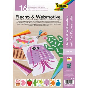folia Flecht- & Webmotive Set, DIN A4, 16 Blatt