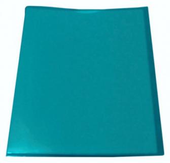 EXXO by HFP Flexibles Sichtbuch / Sichthüllenmappe / Soft-Schtbuch, A4, aus PP, mit 20 fest eingeschweißten und oben offenen Klarsichthüllen, mit Hülle auf dem Front- und Rückendeckel, Farbe: transparent türkis– 1 Stück