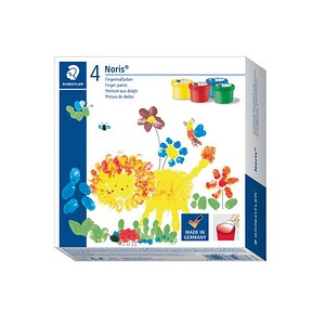 STAEDTLER Fingerfarbe Noris junior, 4er Kartonetui