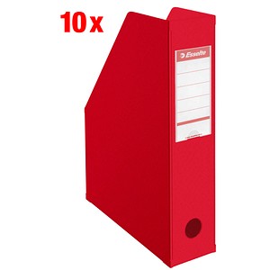 DYMO Esselte Stehsammler Standard, DIN A4, Pappe, rot (B)70 mm mit PVC-Folie um