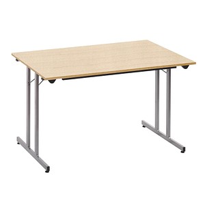 SODEMATUB Klapptisch TPMU128EA, 1.200 x 800 mm, ahorn/alu