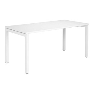 Gürkan Schreibtisch weiß rechteckig 4-Fuß-Gestell weiß 160,0 x 80,0 cm
