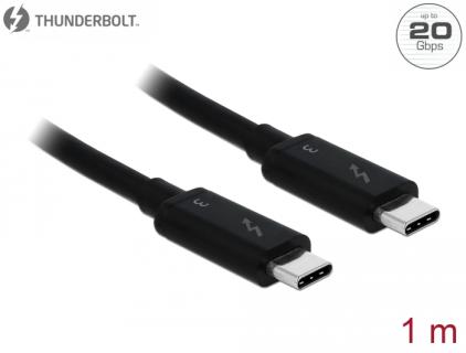 DeLOCK Thunderbolt 3 USB-C-Stecker Kabel 1,0 m schwarz
