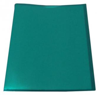 EXXO by HFP Flexibles Sichtbuch / Sichthüllenmappe / Soft-Schtbuch, A4, aus PP, mit 10 fest eingeschweißten und oben offenen Klarsichthüllen, mit Hülle auf dem Front- und Rückendeckel, Farbe: transparent türkis – 1 Stück