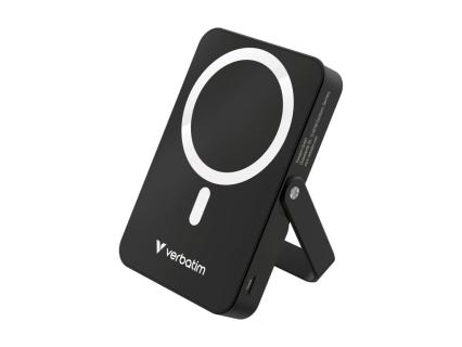 VERBATIM Charge ?n? Go Power Bank with Stand Magnetic Wireless 10000mAh - Black