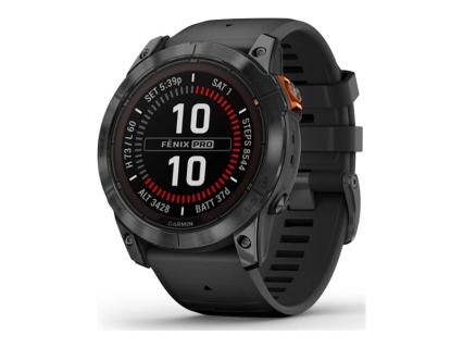 GARMIN Fenix 7X Pro - Solar Edition - 51 mm - Slate Gray - Sportuhr mit Band - 