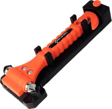 2-in-1 Notfallhammer mit Sicherheits- gurtschneider im Griff, inkl.