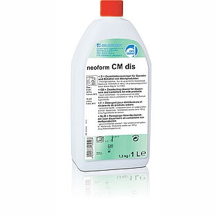 neoform CM dis | 1 Liter Reinigungs- und Desinfektionsmittel, Desinfektionsreiniger  für Spender und Behälter von Milchprodukten, Flüssigkonzentrat+++ BIOZIDPRODUKTE VORSICHTIG VERWENDEN. VOR GEBRAUCH STETS ETIKETT UND PRODUKTINFORMATIONEN LESEN +++