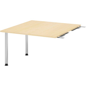 HAMMERBACHER Verbindungsplatte höhenverstellbar KT12C ahorn, chrom rechteckig 120,0 x 130,0 x 72,0 - 74,0 cm