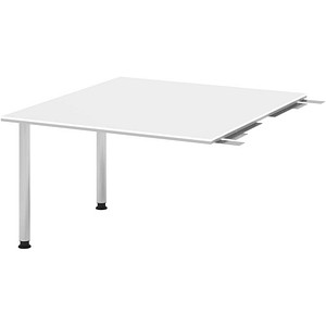 HAMMERBACHER Verbindungsplatte höhenverstellbar KT12C weiß, chrom rechteckig 120,0 x 130,0 x 72,0 - 74,0 cm