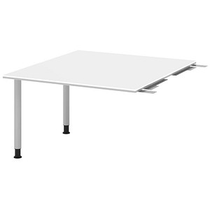 HAMMERBACHER Verbindungsplatte höhenverstellbar KT12C weiß, silber rechteckig 120,0 x 130,0 x 72,0 - 74,0 cm