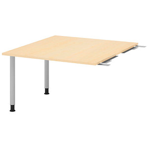 HAMMERBACHER Verbindungsplatte höhenverstellbar KT12C ahorn, silber rechteckig 120,0 x 130,0 x 72,0 - 74,0 cm