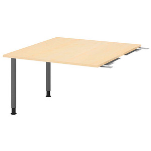 HAMMERBACHER Verbindungsplatte höhenverstellbar KT12C ahorn, grafit rechteckig 120,0 x 130,0 x 72,0 - 74,0 cm