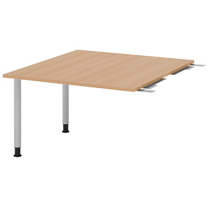 HAMMERBACHER Verbindungsplatte höhenverstellbar KT12C eiche, silber rechteckig 120,0 x 130,0 x 72,0 - 74,0 cm