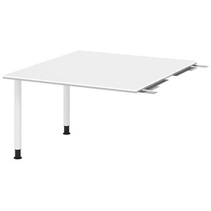 HAMMERBACHER Verbindungsplatte höhenverstellbar KT12C weiß rechteckig 120,0 x 130,0 x 72,0 - 74,0 cm