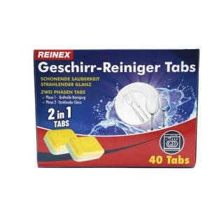 REINEX Geschirr Reiniger 2 in 1 Tabs | 40 Tabs (ehemals Geschirr-Reiniger Ultra Tabs, 6 Pack/Karton)