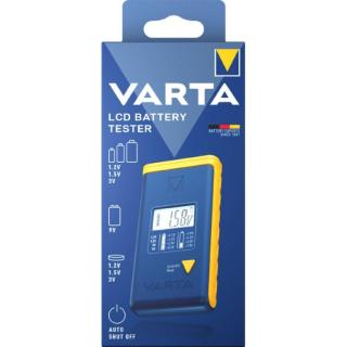 VARTA Batterie Tester, LCD-Display, blau / gelb