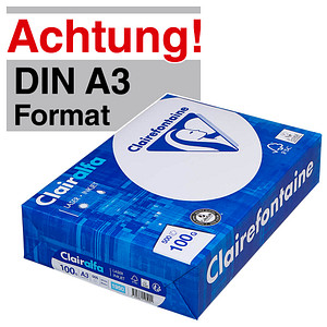 Clairefontaine Kopierpapier Clairalfa DIN A3 100 g/qm 500 Blatt