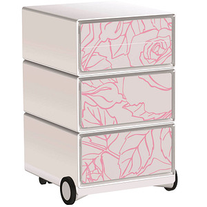 PAPERFLOW easyOffice Garden Factory Rollcontainer weiß, bunt 4 Auszüge 39,0 x 43,6 x 64,2 cm