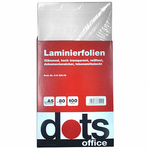 100 dots Laminierfolien glänzend für A5 80 micron