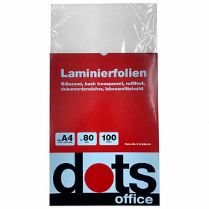 100 dots Laminierfolien glänzend für A4 80 micron