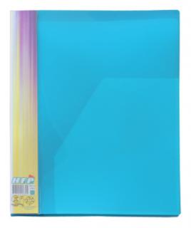 EXXO by HFP Ringbuch / Ringmappe / Ringordner, A4, aus PP, mit Stegtasche und Innentasche, mit 2er D-Ring-Mechanik, Farbe: transparent türkis– 1 Stück