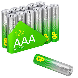 12 GP Batterien SUPER Micro AAA 1,5 V