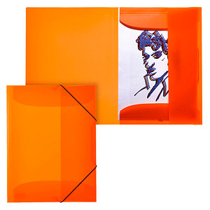 HERMA Eckspannermappe, aus PP, DIN A3, neon-orange