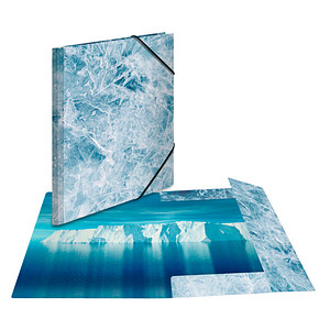 HERMA Eckspannermappe "Nature", DIN A4, Karton, Ice