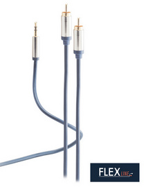 S-CONN shiverpeaks FLEXLINE Audiokabel, 2 x Cinchstecker - 3,5 mm Klinkenstecke