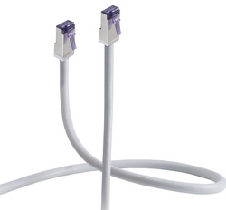 FLEXLINE Patchkabel, Kat. 6A, S/FTP, hochflex. grau, 10,0 m