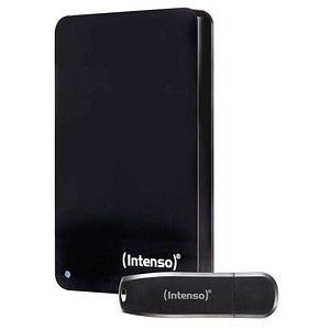AKTION: Intenso Memory Drive Bonuspack 2 TB externe HDD-Festplatte-Set schwarz