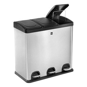 helit the seperator Mülltrenner 3x 20 l silber