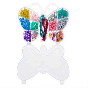 GLOREX Bastelset Perlen Schmetterling mehrfarbig